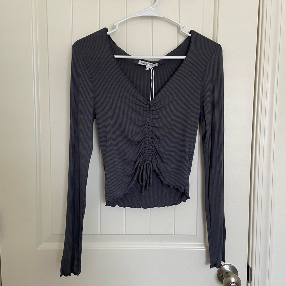 NWT | Antistar women’s ruched tied cropped top — medium